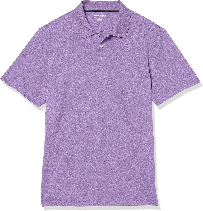 Amazon Essentials Men's Moisture Wicking Golf Polo Shirt, Short Sleeve, Slim-Fit, Quick-Dry, Active Wear