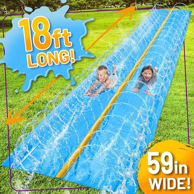 stargo 18 x 5 ft - Slip and Slide, Water Slides for Kids - Backyard waterslide for Kids, Outdoor Fun Summer Water Toys, Water Activities for Kid and Adults for Backyard Fun, Ages 4-8, 5, 6, 7, 8-12 +