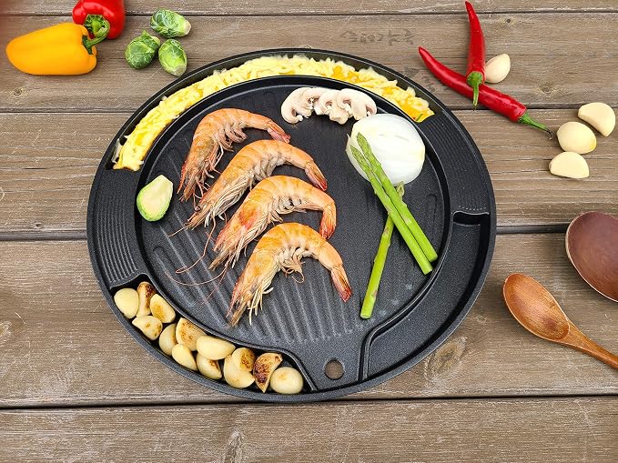 UPIT Korean BBQ Egg Grill Pan, Even Heating and Easy to Clean, Perfect for Pork Belly