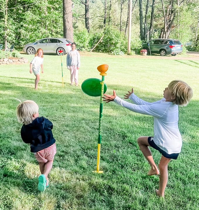 Bottle Bash Outdoor Flying Disc Game Set – Frisbee Toss Backyard and Beach Game for Family, Adult & Kids - Beersbee & Polish Horseshoes