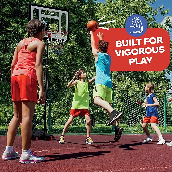 Kids Basketball Hoop Outdoor - 33 inch Backboard, 70-84in Adjustable Height, Portable Basketball Hoops & Goals for Kids/Teenagers/Youth in Backyard/Driveway/Indoor - Fillable Base
