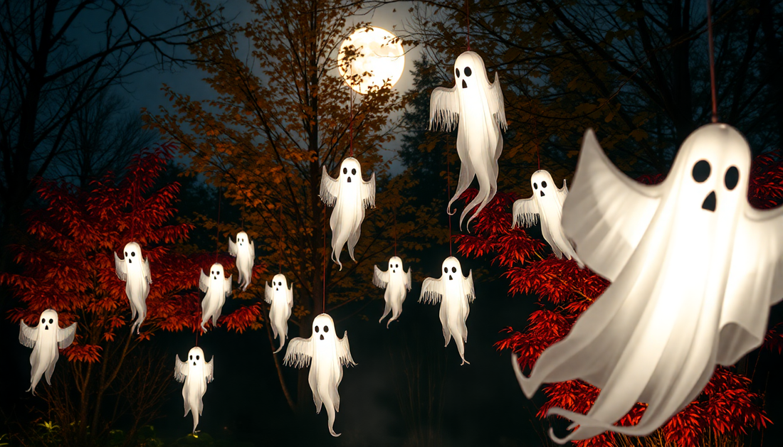 Elevate Your Outdoor Halloween Decor with 2Packs' Spooky Ghost Decorations