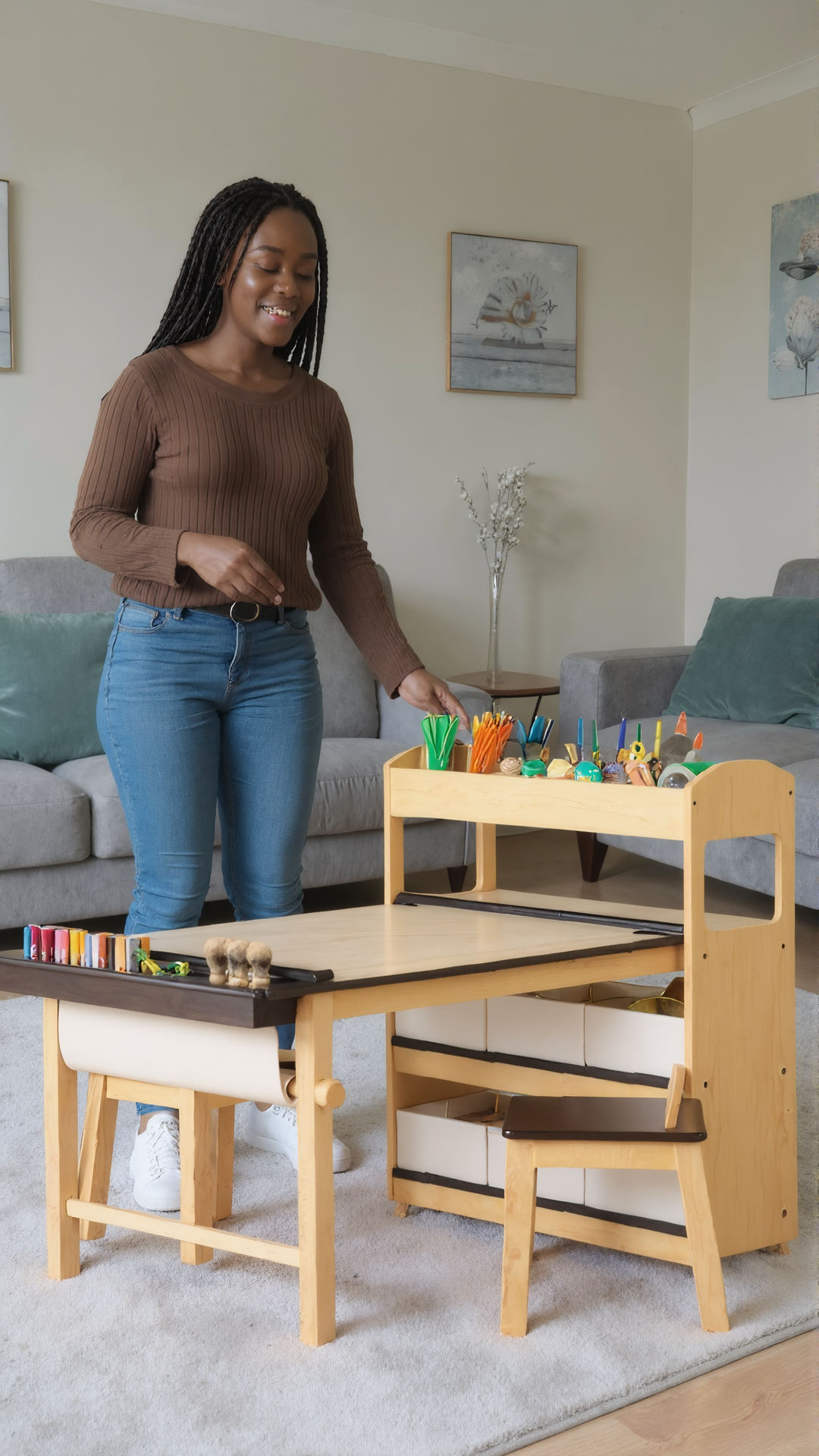 [My Honest Review] Why the Guidecraft Wooden Art Desk is the #1 Kids Art Table for Creative Growth