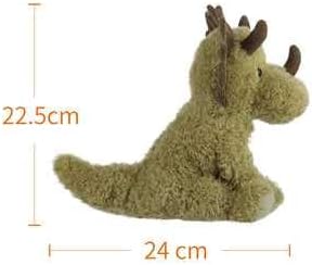 Apricot Lamb Toys Plush Green Dinosaur Triceratops Stuffed Animal Soft Cuddly Perfect for Child (Green Dino,9 Inches)