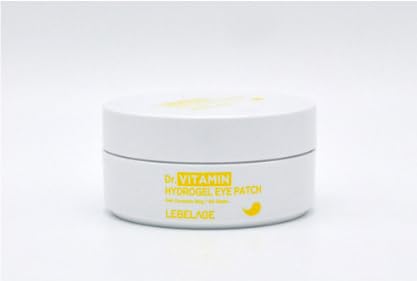 LEBELAGE Eye Patch Hydrogel 60 Sheets | Cooling Hydrogel Under Eye Patches with Gold | Moisturizing Eye Care for Daily Skincare Routine (Vitamin)