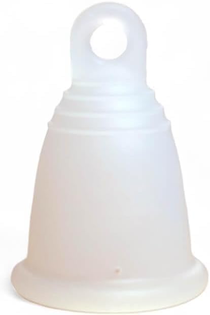 Most Customizable Menstrual Cup with Ring Handle | MeLuna Me Luna | Comfortable Period Cup Reusable Cup | Tampon Pad Alternative for All Body Types | Classic (Clear, Medium)