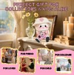 5 Set 17cm Doll Clothes -Clothes for Dolls Outfit - Accessories for 17cm Dolls Clothes +Light Pink Heart-Shaped Velvet hat + Small Camera + Glasses + Canvas Shoes, No Doll Included (Style B)