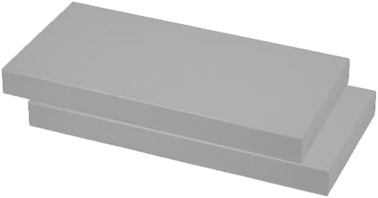 EverBlock 12” x 6” Full Size Building Block Finishing Cap Bulk Pack | Giant Building Blocks | Easy to Connect & Reuse | Indoor & Outdoor Use | Build Displays & Structures | Light Gray