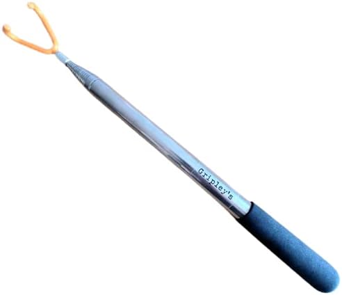 Disc Golf Discs Retriever (Telescopic Pole Disc Grabber) (+Hook) Extendable Accessories and Frisbee Golf Gifts by Gripley's (16 Ft Extension)