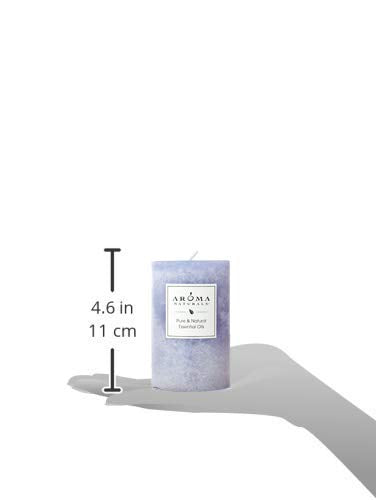 Aroma Naturals Essential Oil Tranquility Pillar Candle, 2.5" x 4", Lavender, 11 Ounce (Pack of 12)