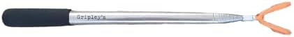 Disc Golf Discs Retriever (Telescopic Pole Disc Grabber) (+Hook) Extendable Accessories and Frisbee Golf Gifts by Gripley's (16 Ft Extension)
