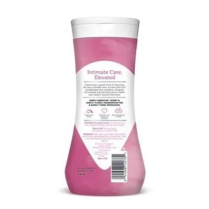 Summer's Eve Simply Sensitive Feminine Cleansing Wash, Sensitive Skin Daily Intimate Wash, Removes Odor, pH Balanced, Hypoallergenic, 9 Ounce (Pack of 4)
