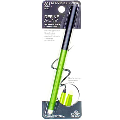 Maybelline Define-A-Line Eyeliner, Ebony Black [801], 1 ea (Pack of 3)