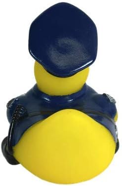 3" Rubber Duck [Sealed Hole, Floats Upright] - Baby Safe Bathtub Bathing Toy - Police Rubber Duck