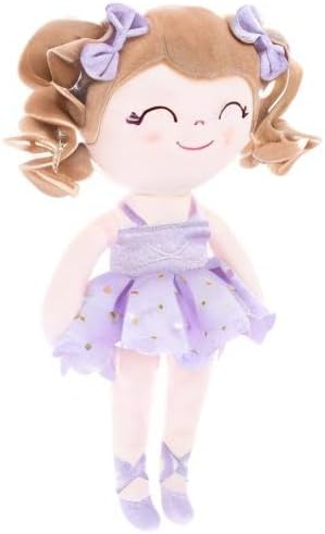 Gloveleya Personalized Ballerina Doll – Custom Name Plush Lavender Ballet Girl 13", Gift for Birthday, Baby Shower, Christmas & Holiday Keepsake for Toddlers and Little Girls