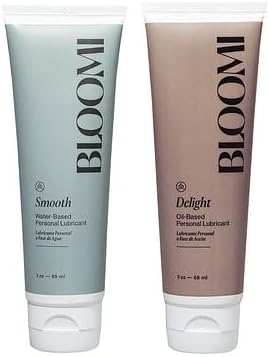 Bloomi Smooth Water-Based Lube - pH-Balanced, Non-Sticky Personal Lubricant for Women & Couples - Sensitive Skin-Friendly, Compatible with Latex & Polyisoprene - Organic & Fragrance-Free - 3oz