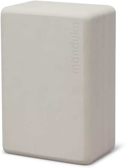 Manduka Foam Yoga Block - Recycled EVA Foam Block with Ergonomic Support, Yoga Equipment, Home Gym Accessory, & Pilates Tool, Lightweight for Travel, High Density, Comfortable Edges