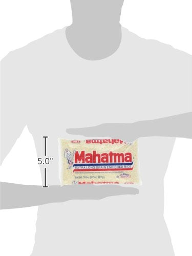Mahatma Extra-Long-Grain Rice 2-Pound Rice Bag,Gluten-Free and Non-GMO White-Rice Bulk Bag,(Pack of 5)