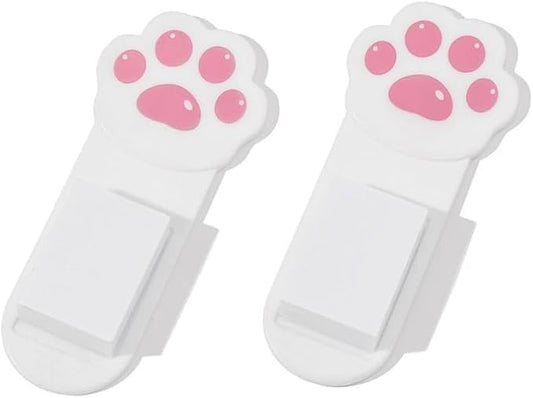 2Pcs White Cute Toilet Seat Lifter Cartoon Lovely Cat Paw Toilet Lid Lifter Toilet Seat Handle Seat Cover Lifter Avoid Touching Toilet Seat Lid Toilet Seats