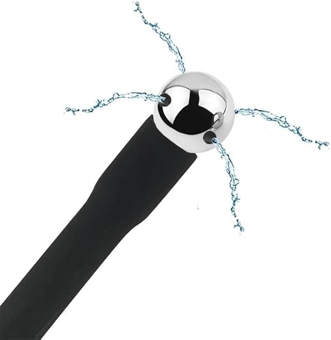 Silicone Nozzle Enema ASilicone Nozzle Enema Attachment Reusable Douche Black Hose Nozzle (39.37 in)