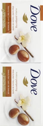 Dove Beauty Bar Soap Shea Butter,for Nourished,Radiant Skin,Enriches Skin 3.75 oz,(Pack of 72)