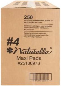 Naturelle #4 Maxi Pads, Unscented, 250/Carton