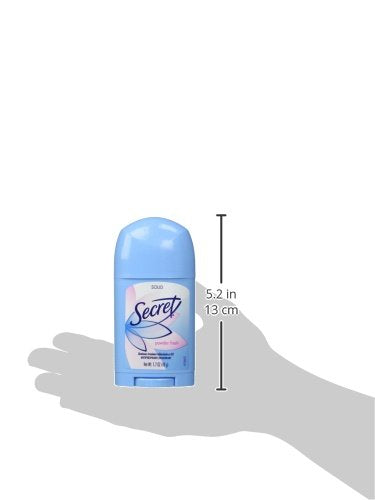 Secret Solid Antiperspirant and Deodorant Shower, Powder Fresh, 1.7 Ounce (Pack of 2)