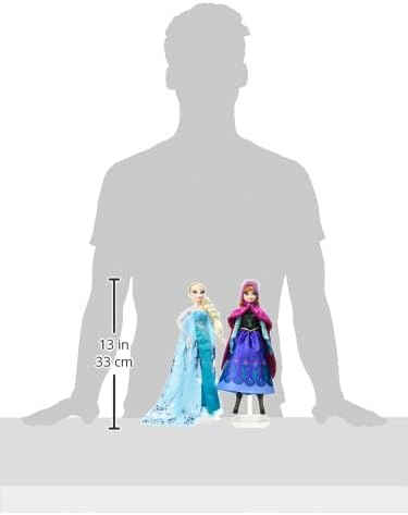 Mattel Frozen Anna & Elsa Doll Set - 2 Disney Princess Collector Fashion Dolls Celebrating Disney's 100 Years of Wonder, Inspired by the Movie