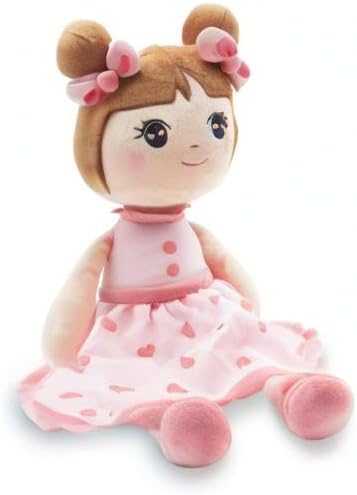 Maxshop 17'' Plush Dolls Baby Girl Toy Gifts Stuffed Doll Super Soft Plush Toy Pink with Gift Box (Pink Doll)