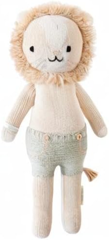 cuddle + kind Sawyer The Lion Little 13" Hand-Knit Doll – 1 Doll = 10 Meals, Fair Trade, Heirloom Quality, Handcrafted in Peru, 100% Cotton Yarn