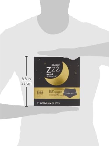 Always ZZZ Overnight Disposable Period Underwear for Women Small/Medium, 360° Coverage for Worry-Free Nights,14 Count (Pack of 2)