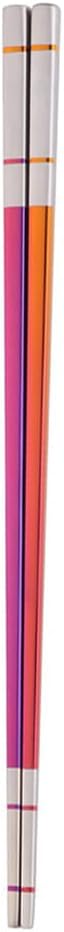Reusable Stainless Steel Chopsticks,Dishwasher Safe , Easy to Use(1 pairs,Dazzling red)