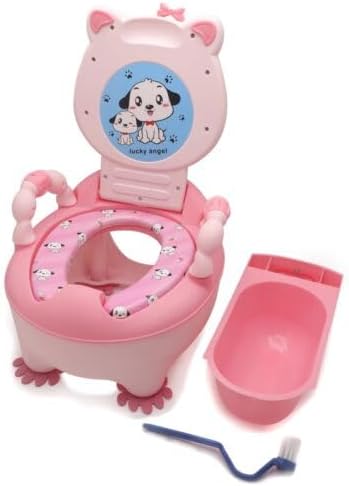 HongK- 3D Pink Bear Portable Kids Baby Potty Training Seat Toddler Portable Lovely Toilet Seat Stool Chair [P/N: ET-BABY003-GREEN]