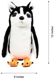 Randimals Plush Toy Stuffed Animal Mix - Penguin & Husky Dog Hybrid Stuffed Animals for Girls & Boys - Huggable & Soft Animal Characters Cute Plushies - Unique Toys for Discovery & Adventure