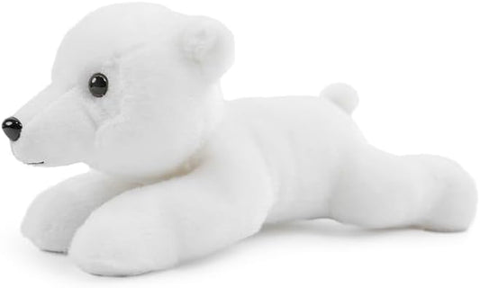 Stuffed Animal for Kids,8 inch Realistic Animal Plush Toy Lying Down Posture Animals,Plush for Boys Girls Adult Birthday Hug Teaching(S-Polar Bear)