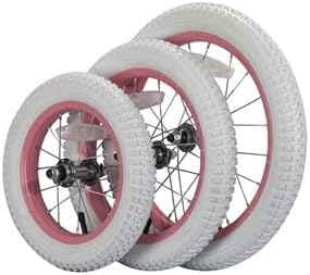 JOYSTAR 12 14 16 18 20 Inch Kids Bike Front Wheels Replacement Bicycle Wheels with 12-20 Inch Solid Air Rubber Tire & Inner Tube Don't Fit Huffy Bike Black & White