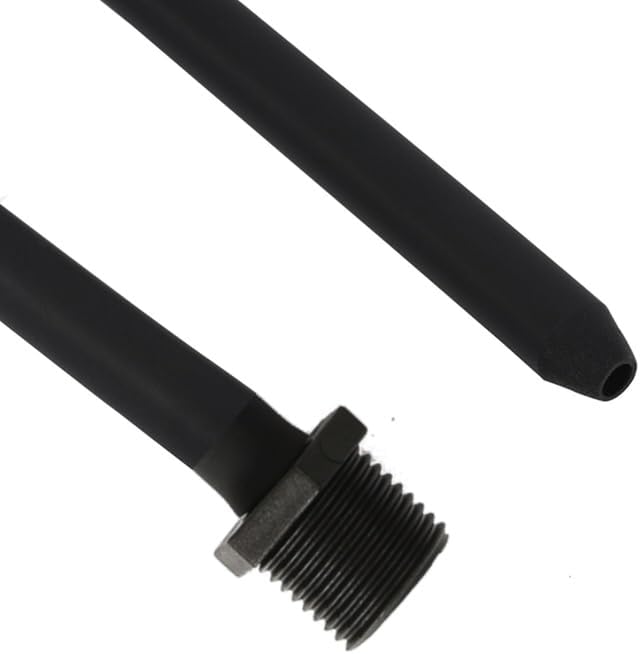 Silicone Nozzle Enema Attachment Reusable Douche Black Hose Nozzle (9.8 in)