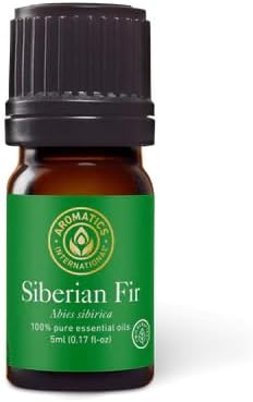 Aromatics International Premium Organic Siberian Fir Essential Oil 5ml | 100% Pure Essential Oil for Diffusion & Aromatherapy