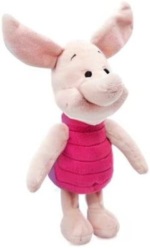 DISNEY STORE Official Mini Bean Bag Plushies - Piglet - Cute Stuffed Animal with Detailed Sculpting, Embroidered Features, Bean Bag Bottom Plush Toys for Kids