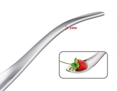 Soup Spoons,Stainless Steel Short Handle Spoons, Classic And Durable Soup Spoon, Set of 5.