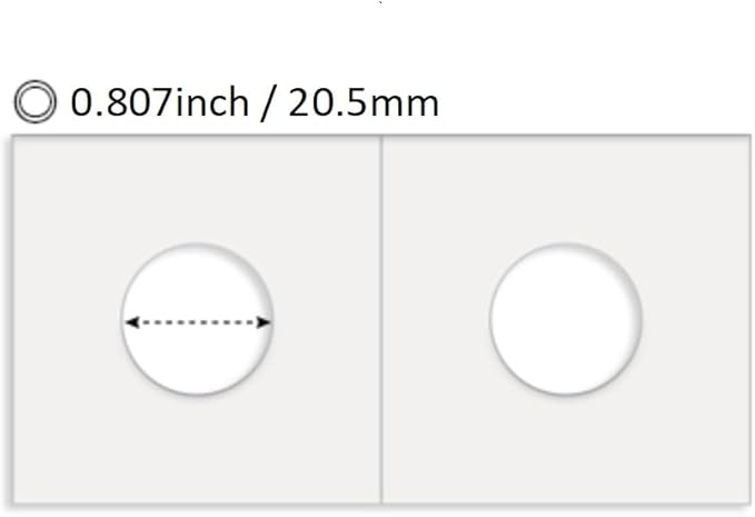 Boen Coin Flips 300Pcs 20.5mm/(0.8 Inch) Coin Flips for Penny Coin Holders for Colletors The Coin Collection Supplies Coin Cardboard Coin Flips for Coin Collection