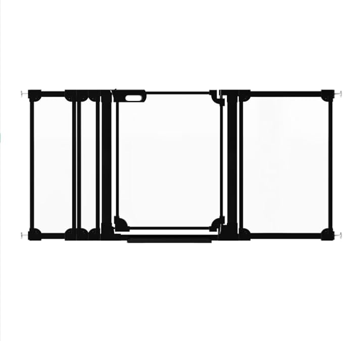 Clear Acrylic Baby Gate 57.8-66.1" Wide Pressure Mount Clear Dog Gate Indoor - No Drill Auto Close, Walk Through Baby Gates for Stair & Doorways & Hallway