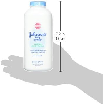 Johnson's Baby Powder with Naturally Derived Cornstarch, Aloe & Vitamin E for Delicate Skin, Hypoallergenic, Free of Parabens, Phthalates & Dyes for Gentle Baby Skin Care, 15 oz (Pack of 3)