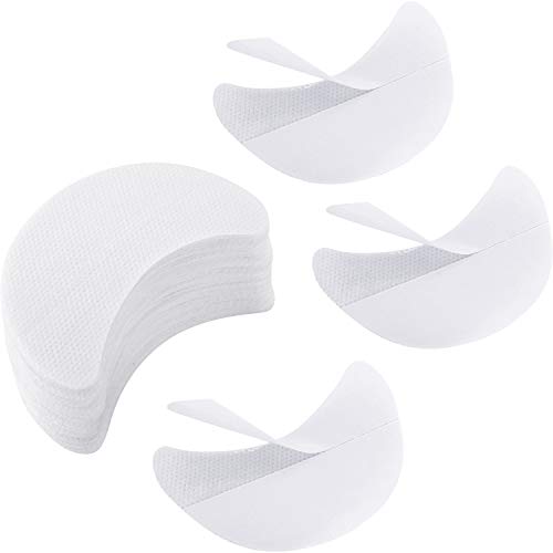 Yaomiao 200 Pcs Eyeshadow Shields Eyeshadow Tape Eye Shadow Stencil Stickers Lint Free Gel Pad Patches Prevent Makeup Residue for Eyelash Extensions, Eyeliner, Lip and Tinting Makeup