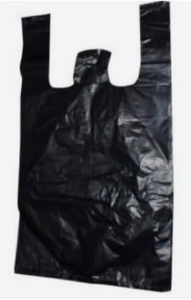 Pack of 200 - Black - Large Size - 8" x 13" x 16" - Leak Proof Disposable Plastic Bags For Sanitary Pad, Adult Diaper and Pet Waste Disposal bags.