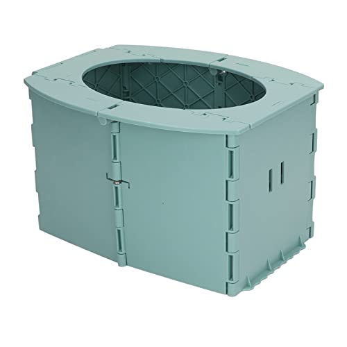 Portable Potty for Toddlers, Lightweight Travel Toilet with Carry Handle Ideal for Camping, Long Journeys Outdoor Use Foldable Baby Potty Trainer (Green)