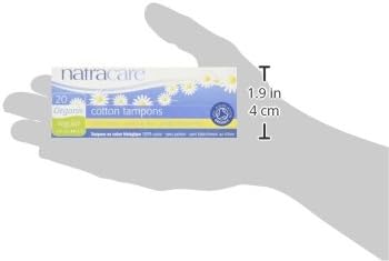 Natracare Non-Applicator 100% Organic Cotton Tampons, Regular, Totally Chlorine Free, Biodegradable and Compostable (CASE of 12 Packs, 240 Tampons Total)