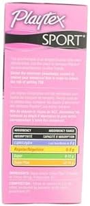 Playtex Tampons Sport Regular 18 Count Unscented