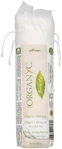 Organyc 100% Organic Cotton Rounds - Biodegradable Cotton, Chemical Free, for Sensitive Skin - Daily Cosmetics. Beauty and Personal Care 70 Count (Pack of 12)