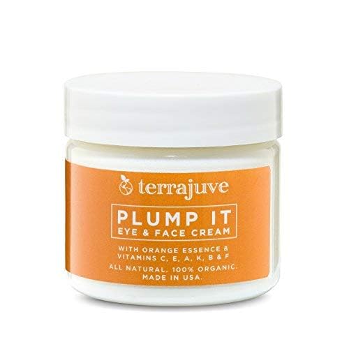 Terrajuve Plump it Eye and Face Anti Aging Moisturizer Cream (2 Oz) plus Dead Sea Mud Treatment (2 Oz) in Organza Bag Pure, Organic, All Natural, Made in USA Gift – Mother's Day Gift for Mom